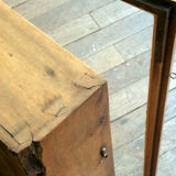 Ancient 19th oak wall showcase