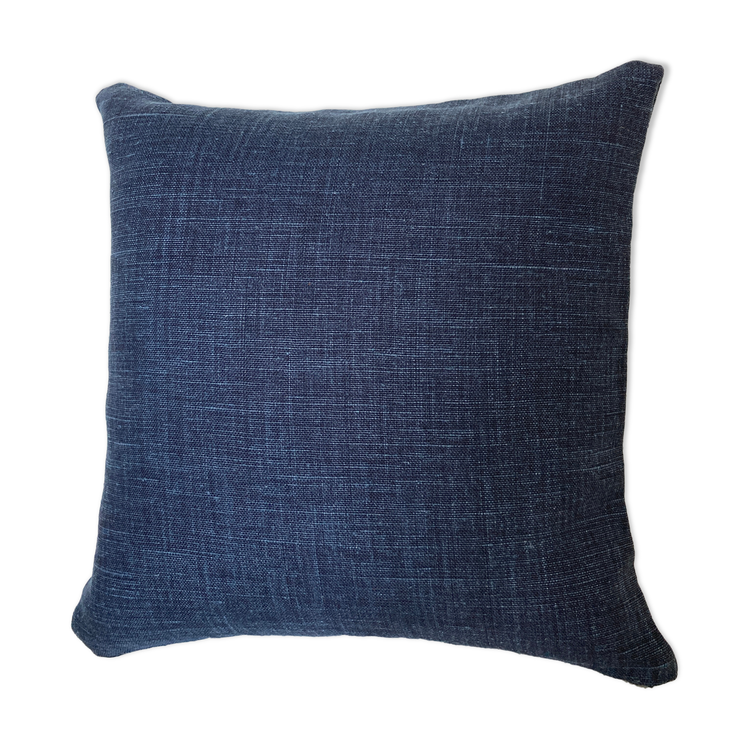 Coussin lin bleu marine