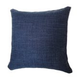 Coussin lin bleu marine