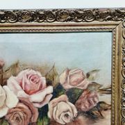 H. Schlehuher -  Huile Sur Toile « Bouquet de roses »