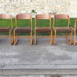 Set of 6 Baumann sled chairs