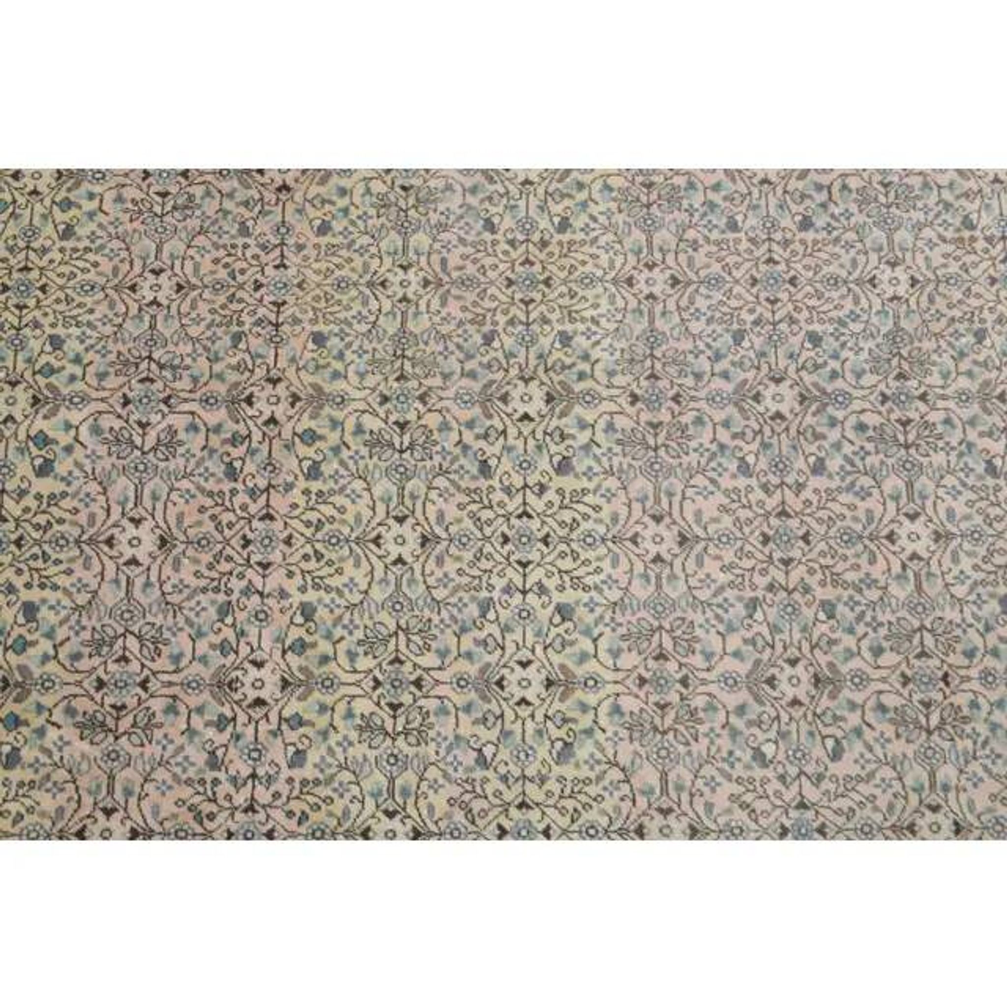 1970s Vintage Turkish Oushak Handmade Wool Cotton Brown Area Rug 193x275