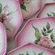 dessert plates and serving dish in earthenware – hand-painted decoration