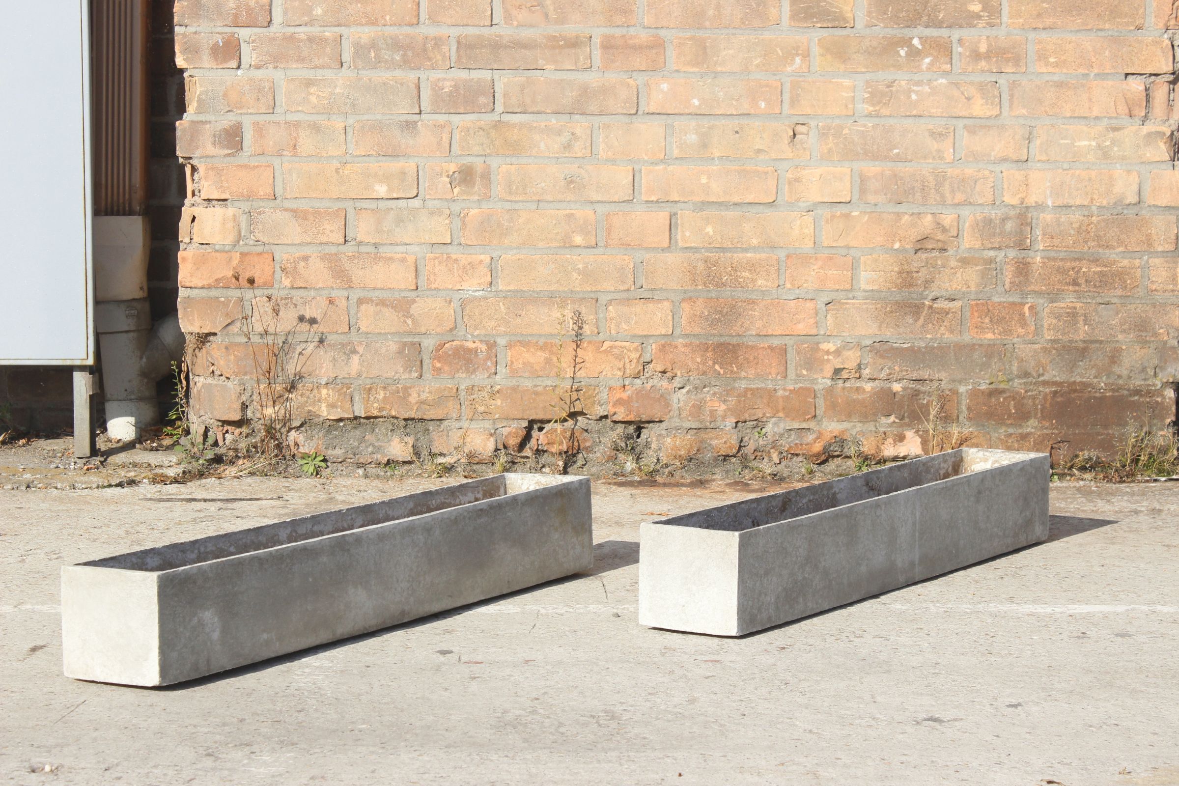 Pair of planters in eternit, switzerland 1970s