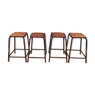 Lot of 4 school stools