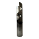 Large sculptural lamp in chrome-plated and brushed metal, 1970s design