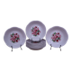 11 Moulin des Loups rose bouquet soup plates