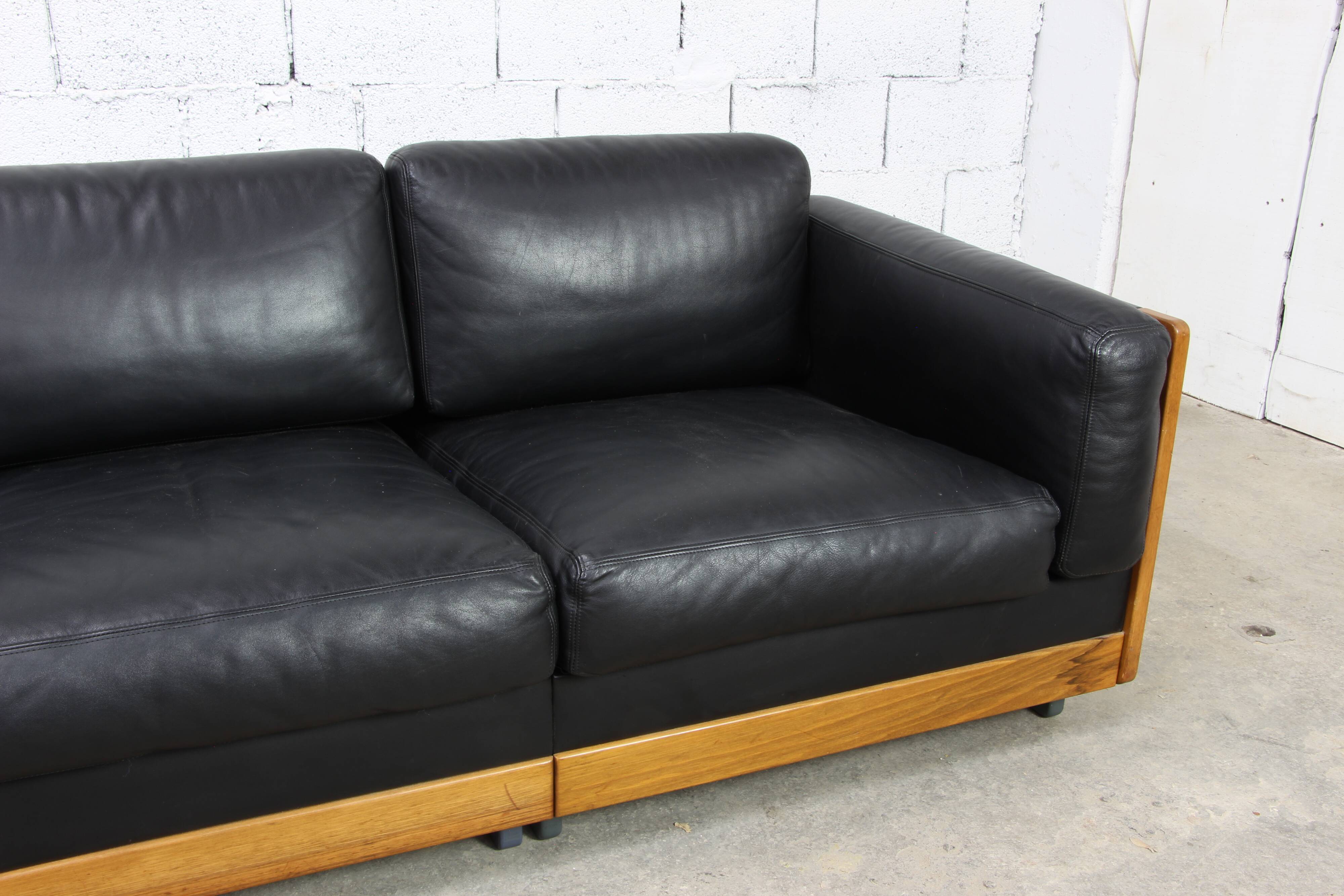 Leather sofa Afra & Tobia Scarpa Cassina