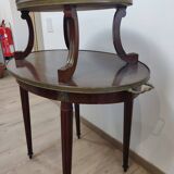 Tea table style louis xvi wood and bronze
