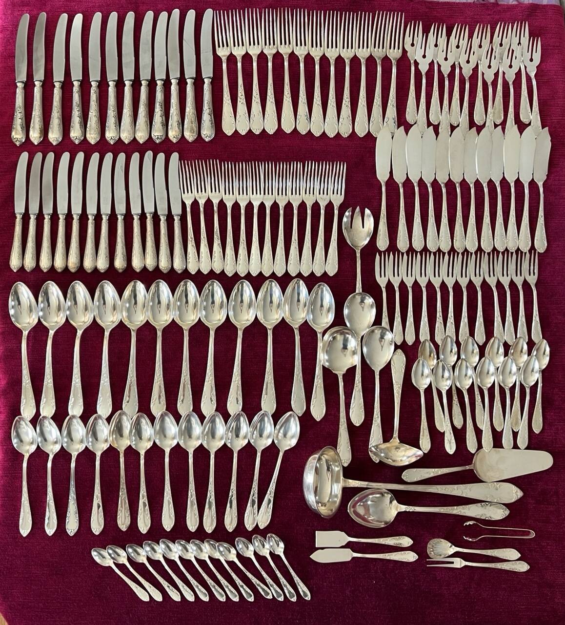 Cutlery set for 12 people.