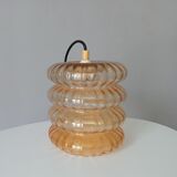 Vintage pendant lamp molded glass 60/70s