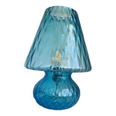 Light-Blue Murano Style Glass with Ballotton Lamp