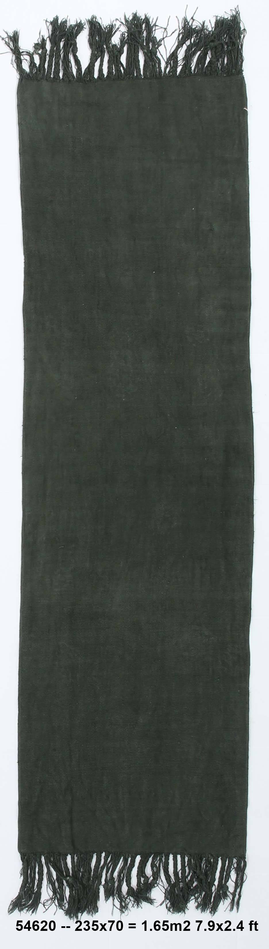 Tapis Kilim moderne vert foncé