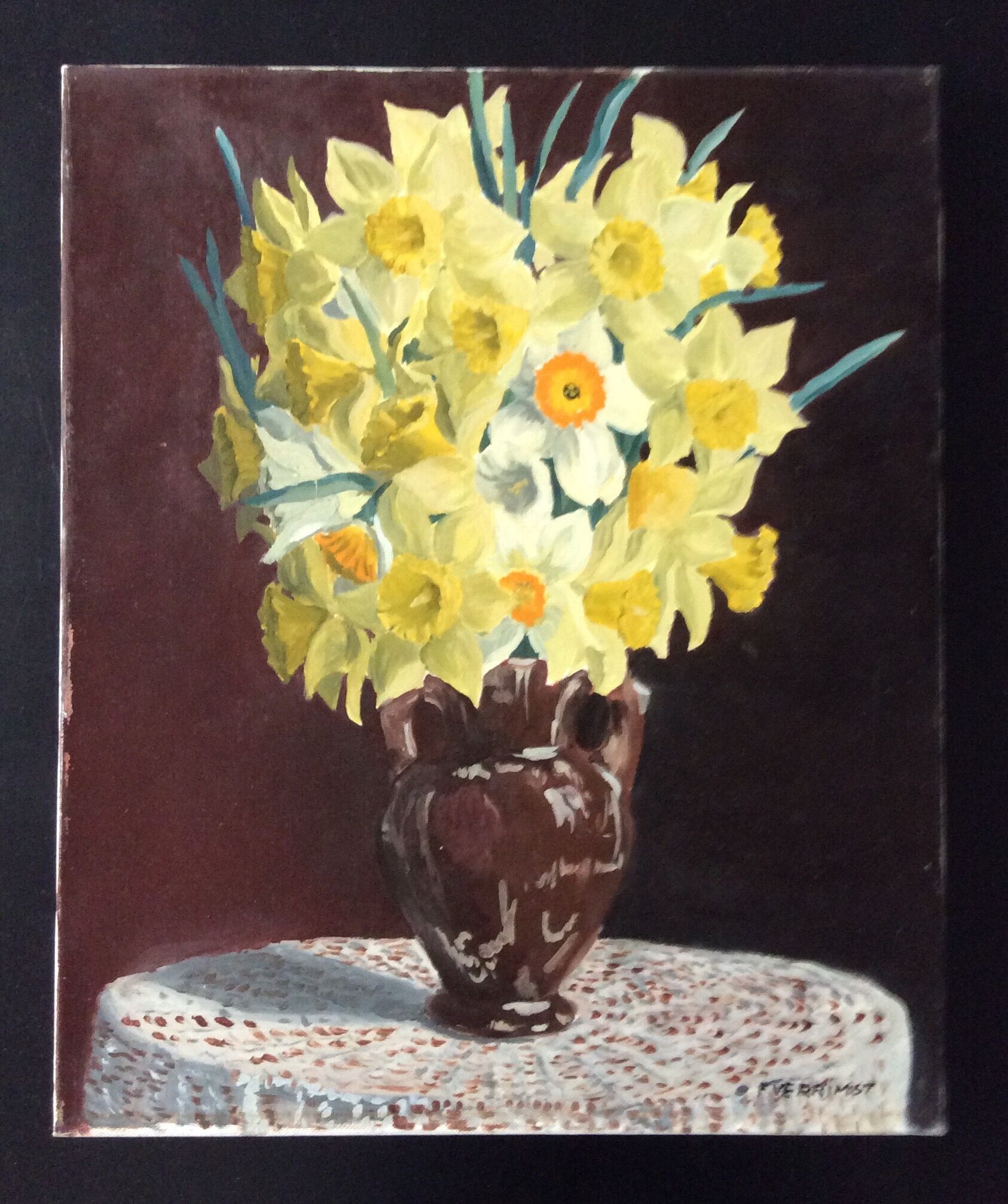 Peinture à l’huile "Bouquet de Jonquilles"