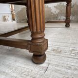 Solid walnut farmhouse castle table 1900 XXL