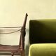 Olive green velvet armchair Slipper Chair Herman Miller USA 1970