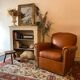 Leather club chair