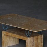 Mid-century rectangular marble coffee table, made in Italy, 1970s.