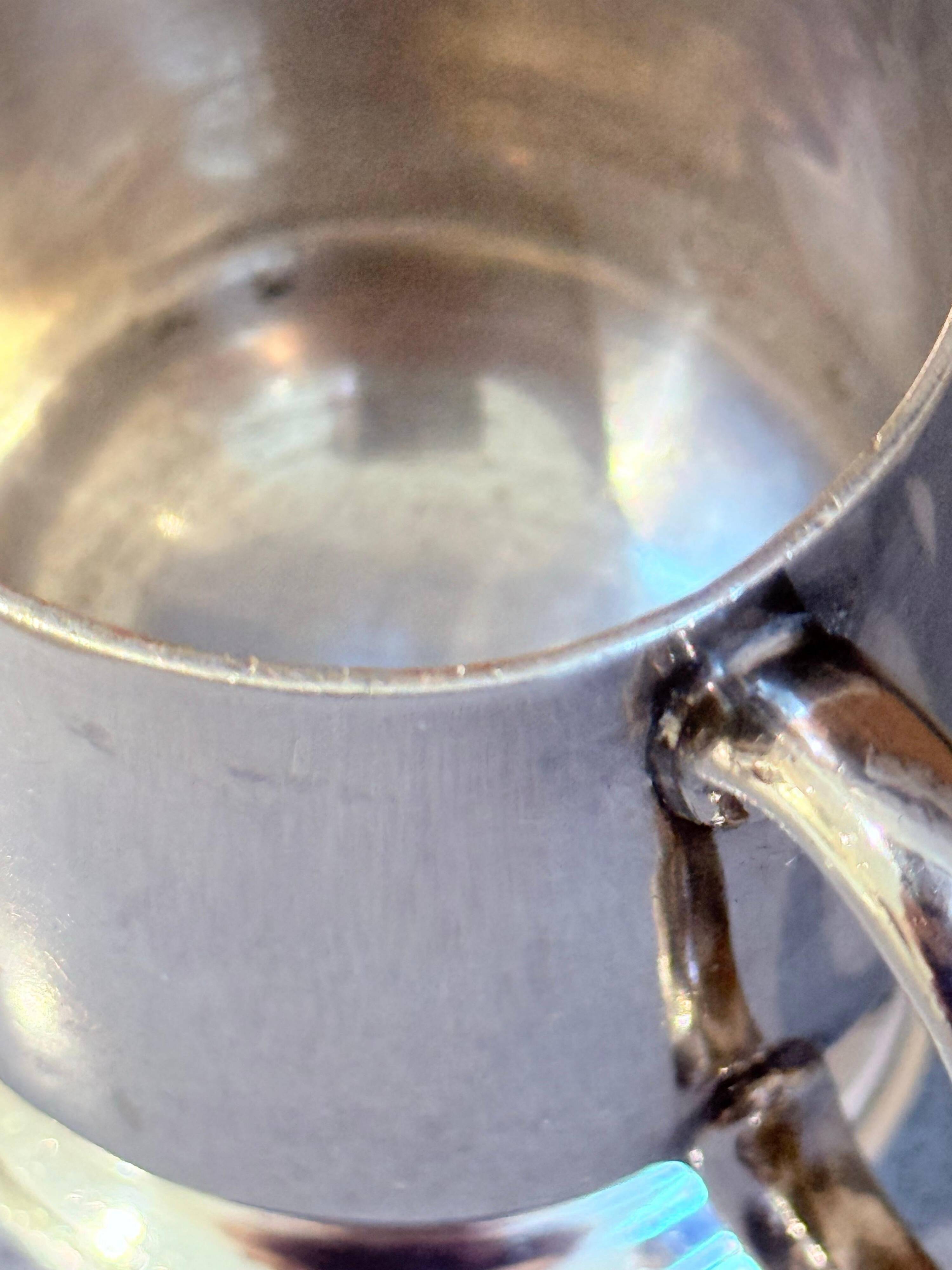 Tankard en argent anglais vintage