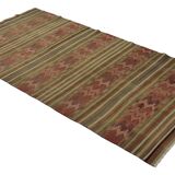 Turkish Anatolian Handmade Vintage Area Kilim Rug 276 cm x 144 cm