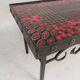 Brutalist mid-century tiled table, with 10 tiles and steel frame, 1960s.