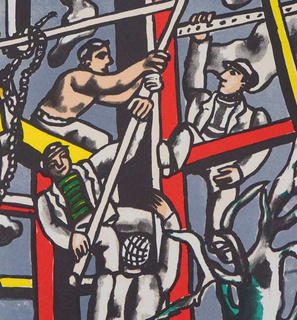 Fernand LEGER : Les constructeurs, Lithographie signée