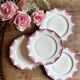 Set of 4 vintage flat plates in Limoges porcelain