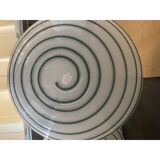 Murano Style Glass Pendant Swirling Green and White