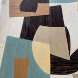 Gouache illustration on paper, glass frame