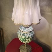 antique lamp 65x32 bronze and porcelain pull-out in very good condition