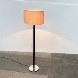 Leather floor lamp Model Flet modern Danish mid-century by Jo Hammerborg for Fog & Mørup, 1960s