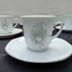 Set of 10 cups and 10 saucers porcelain from Sologne.