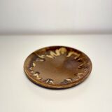 Brown drip glaze ceramic plate