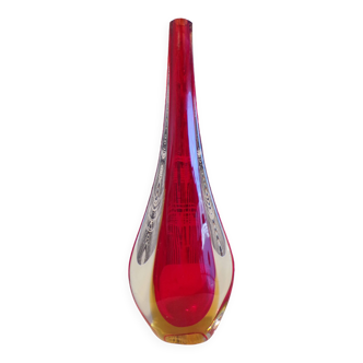 Murano Sommerso Flavio Poli drop vase