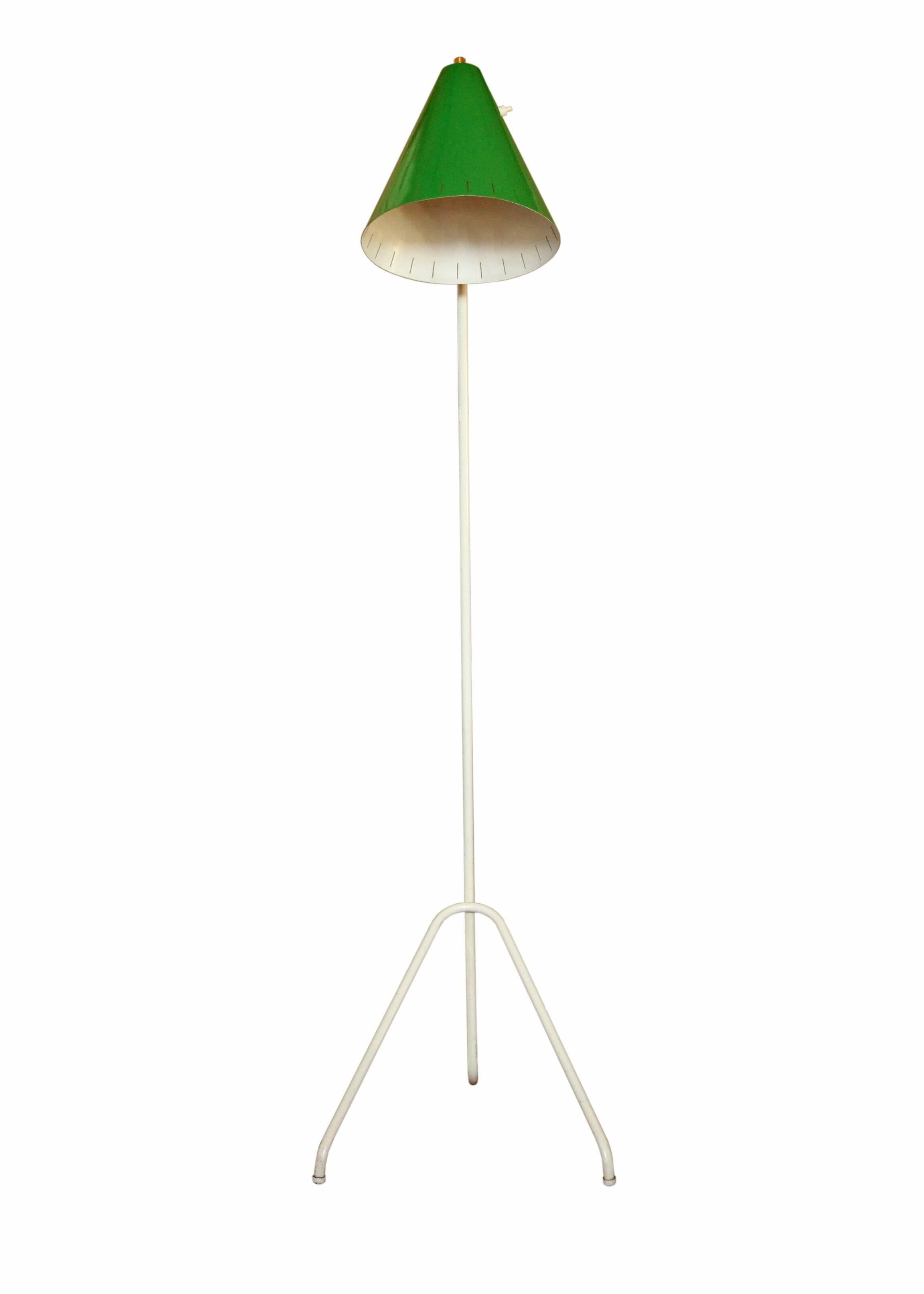 Lampadaire tripode Grasshopper vert, Willem Hagoort, 1950s