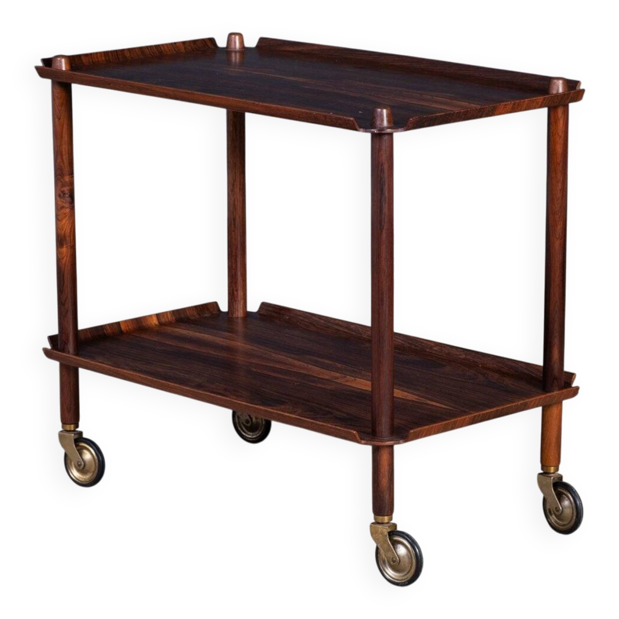 Vintage Bar Cart in Rosewood by Poul Hundevad, 1960s
