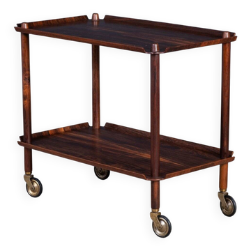 Vintage Bar Cart in Rosewood by Poul Hundevad, 1960s