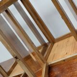 pair of faux oak shop display cabinets, circa 1920s
