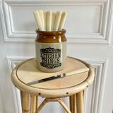 English two-tone stoneware pot