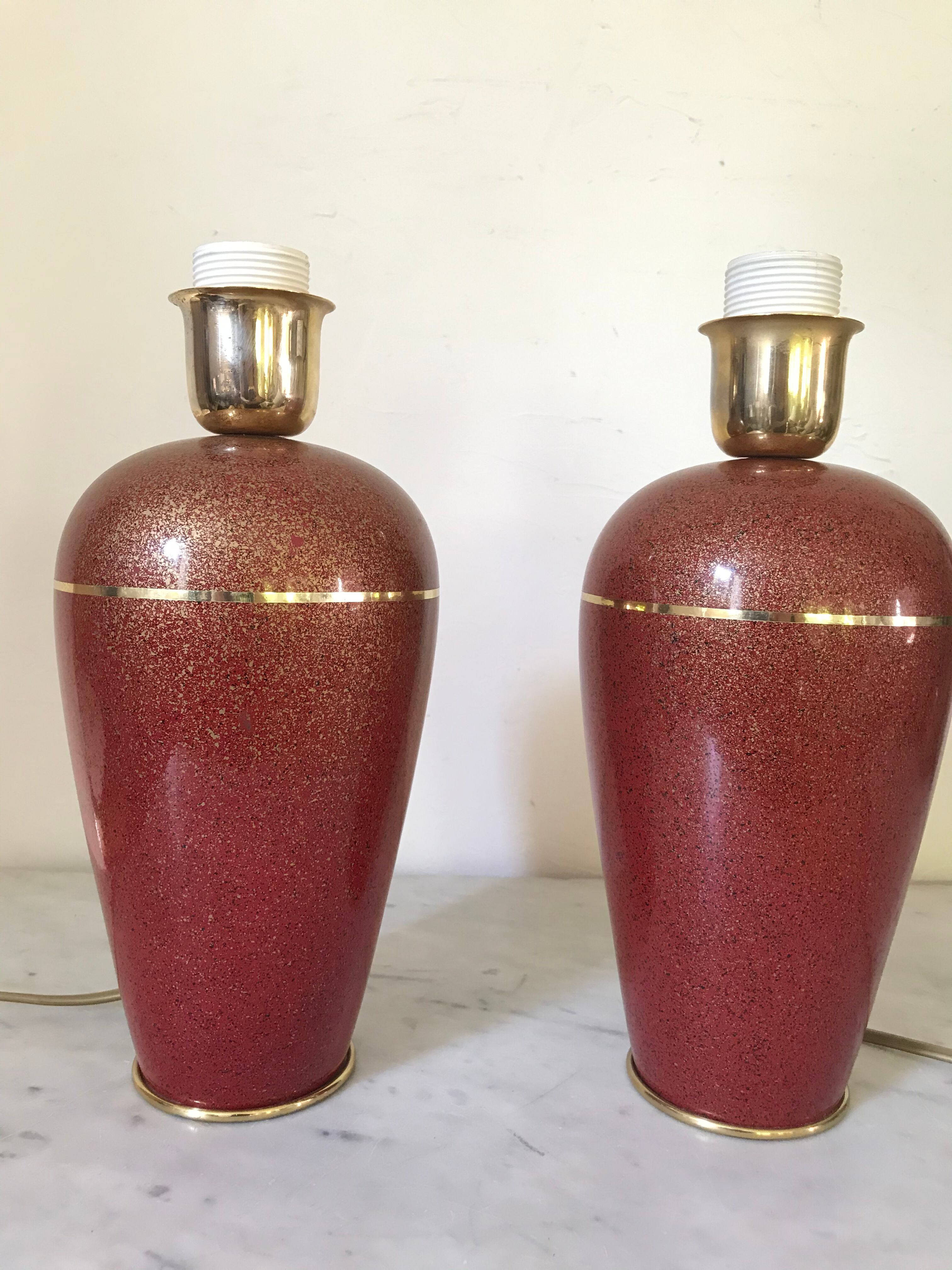 Pair of vintage lamp feet