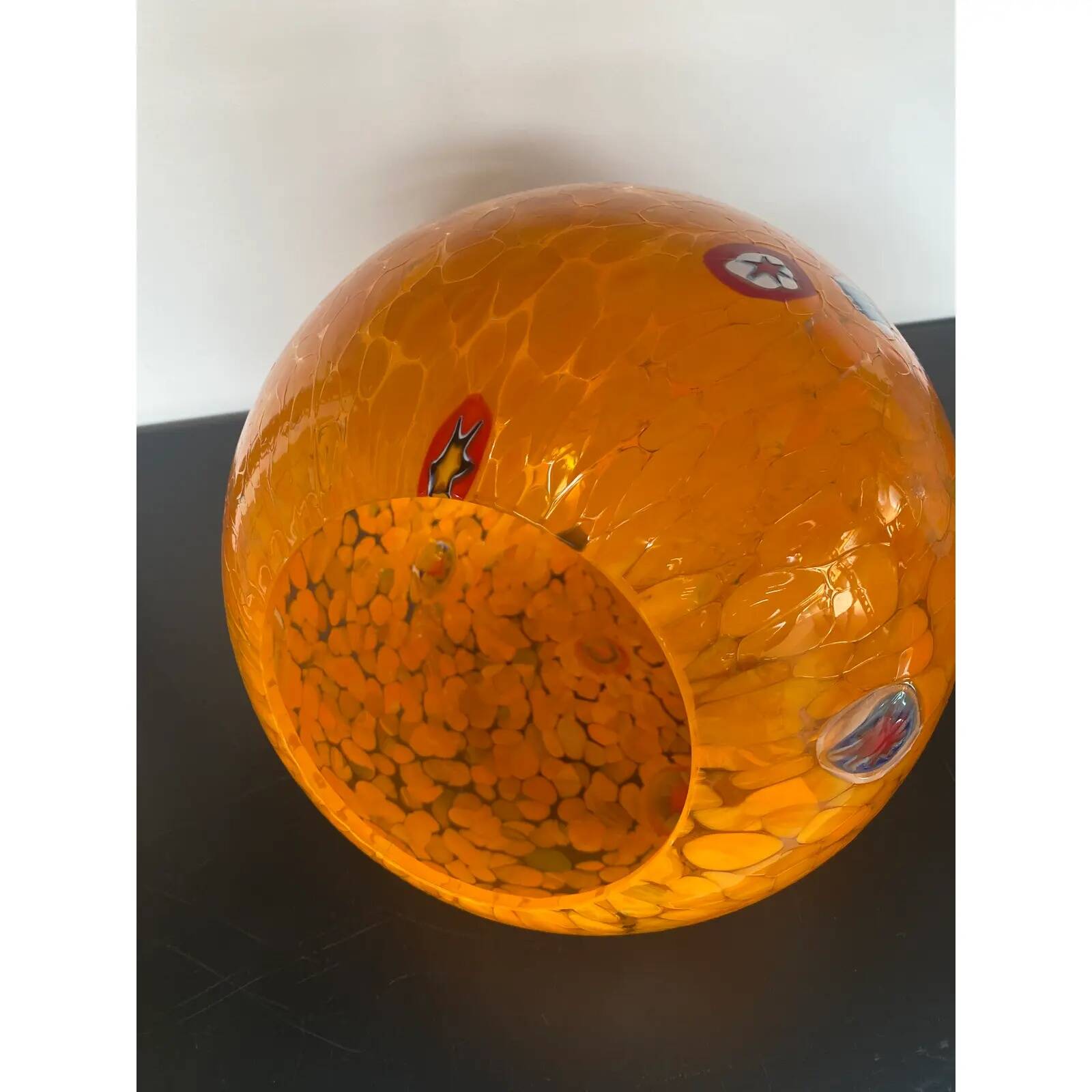 Italian Artistic Murano Glass Vase Multicolored With "Murrine" by SimoEng