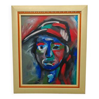 Modernist portrait "The unstructured rainbow man"