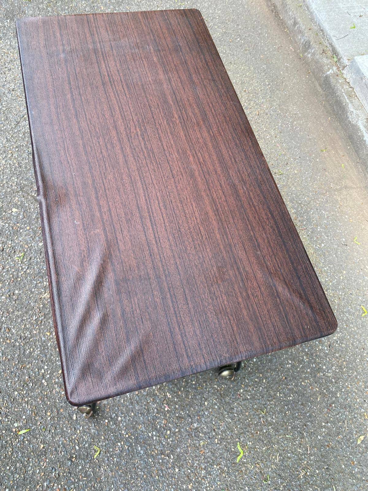 Desserte scandinave vintage en bois et acier