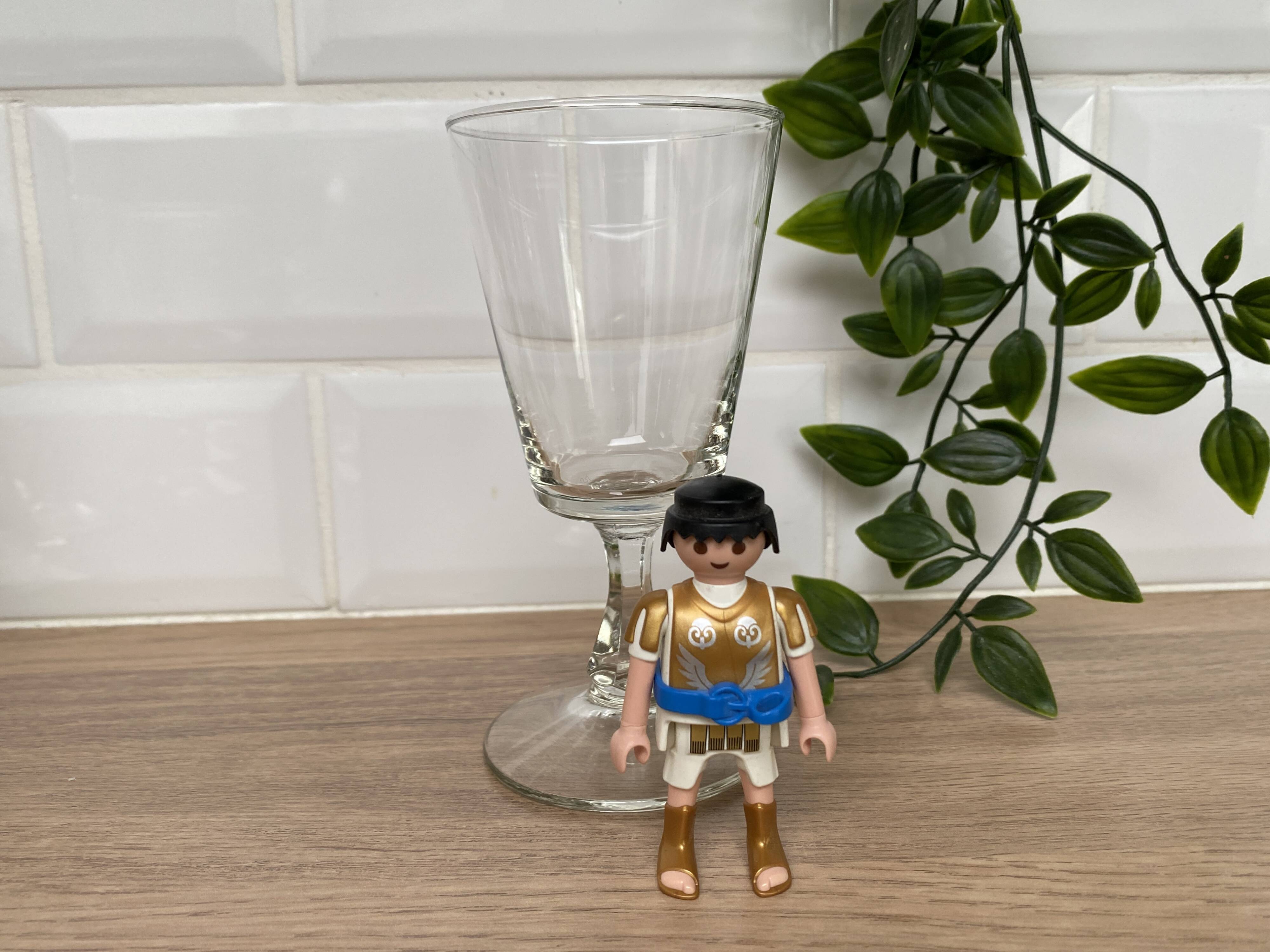 Set of 9 white wine glasses