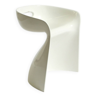 White stool by Winfried Staeb from the 1970s for the Form + Life Collection