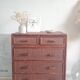 Vintage rattan chest of drawers circa 1960s