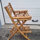2 bamboo rattan stools from 1980