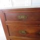 Louis Philippe style chest of drawers with 4 drawers in solid walnut and marble, 1900-1950.