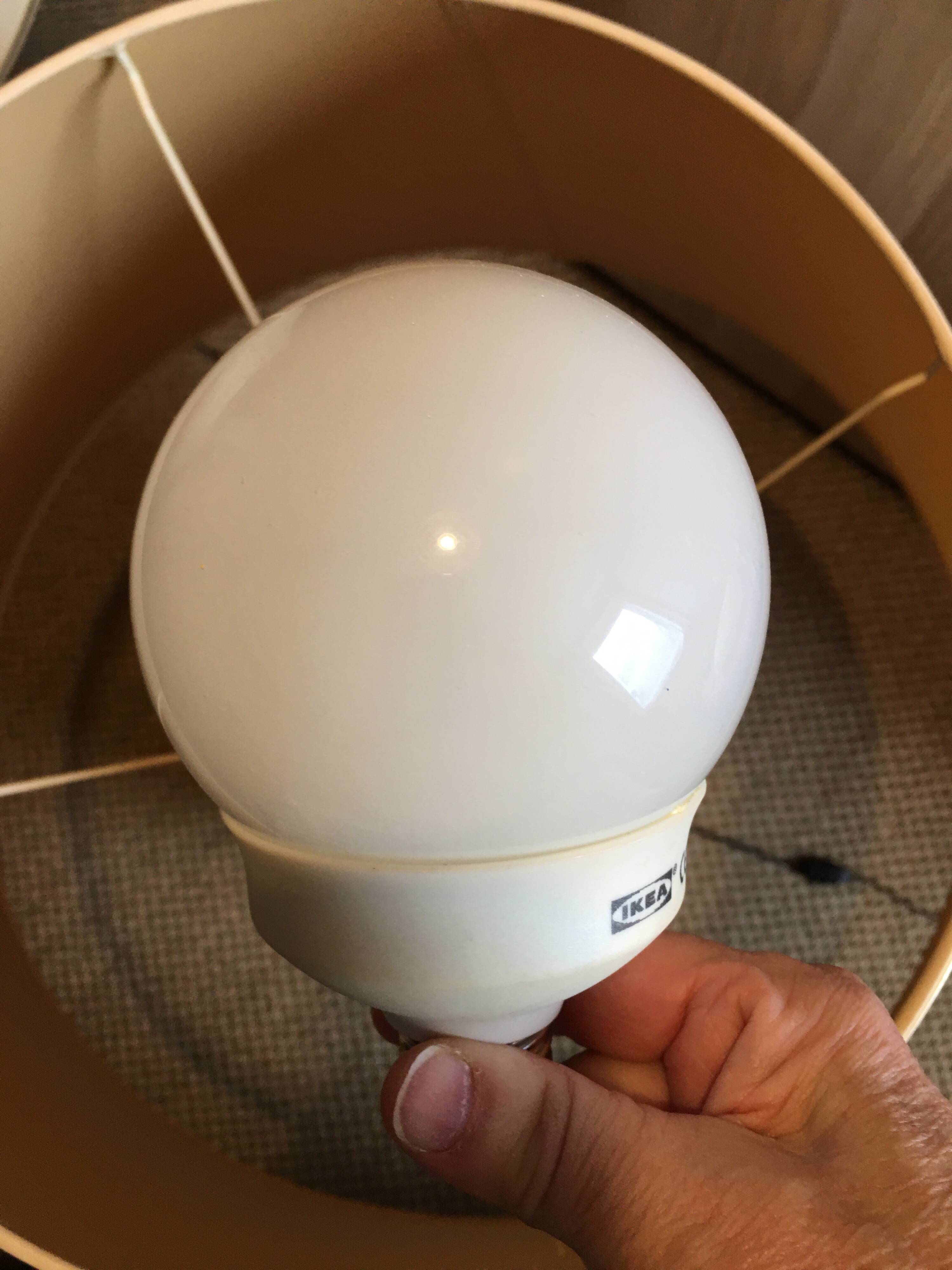 Pair of very large glazed ceramic ball lamps €80