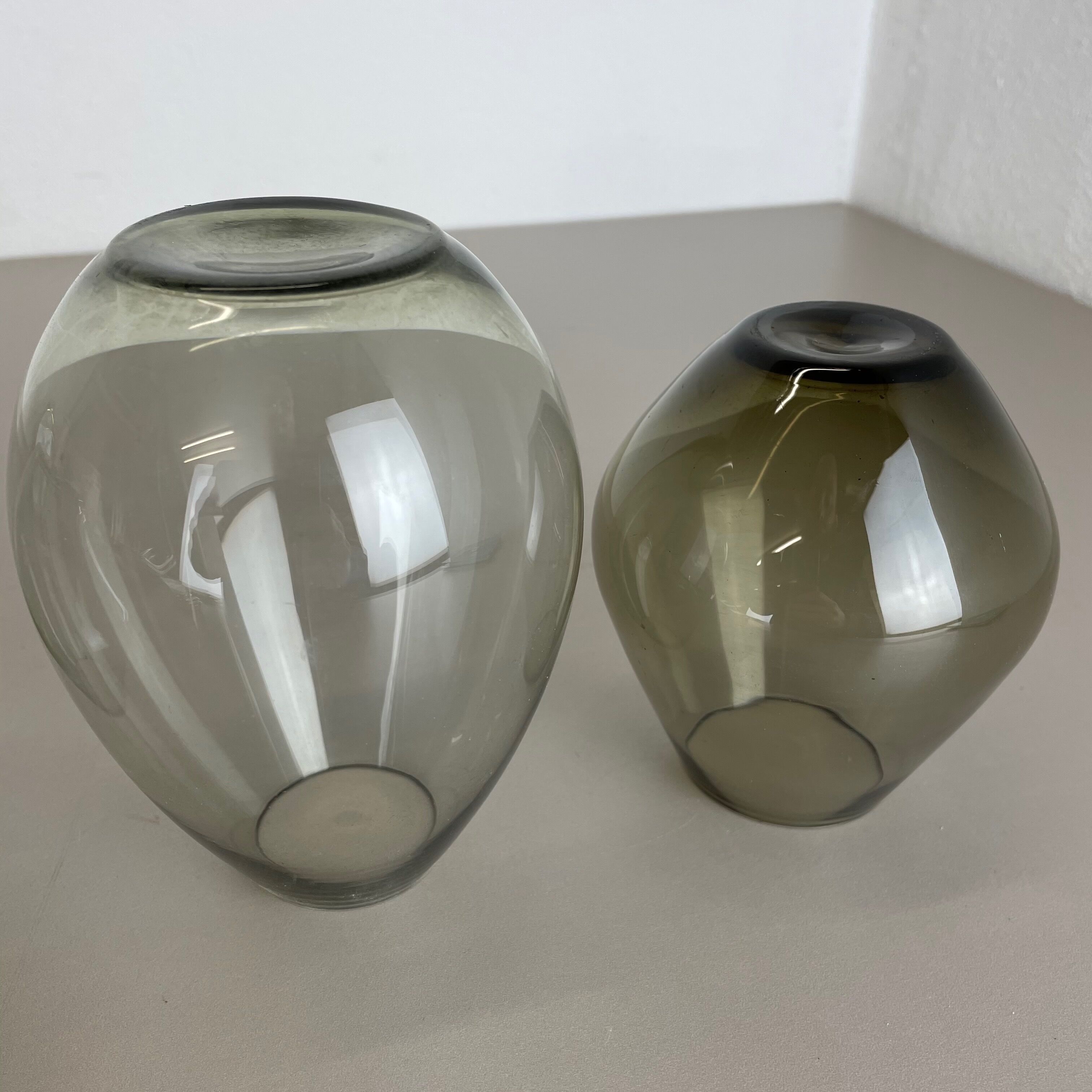 Set of Three Turmalin Vases Wilhelm Wagenfeld Wmf Attributed, Germany 1960s